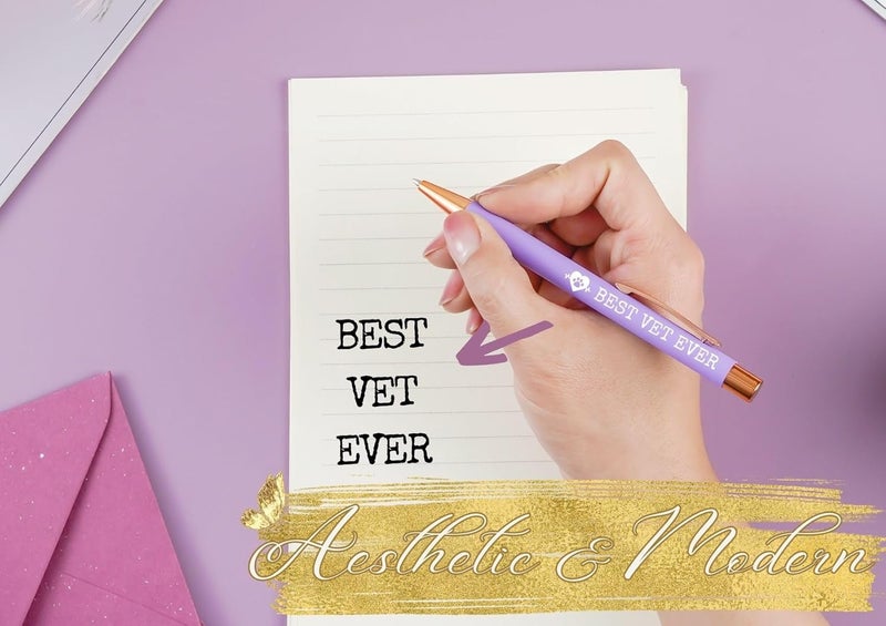 InnoBeta Vet Gifts Vet Tech Appreciation Gifts for Veterinary Technologists Ballpoint Pen Set of 4 Great for Birthday Christmas Thanksgiving Day - Image 5