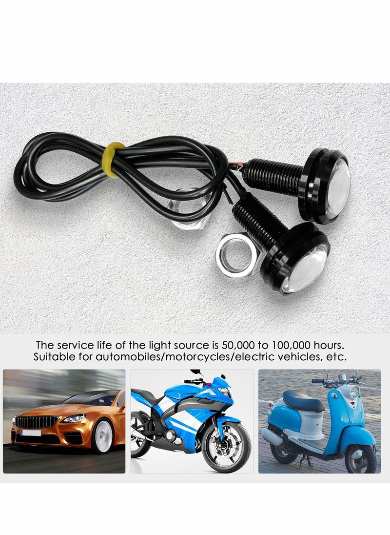 Y&D - Motorcycle Spotlight, 2Pcs Mirror Front Light, for Motorbike Truck Je-ep Car Boat Auxiliary Lights, Blue - Image 1