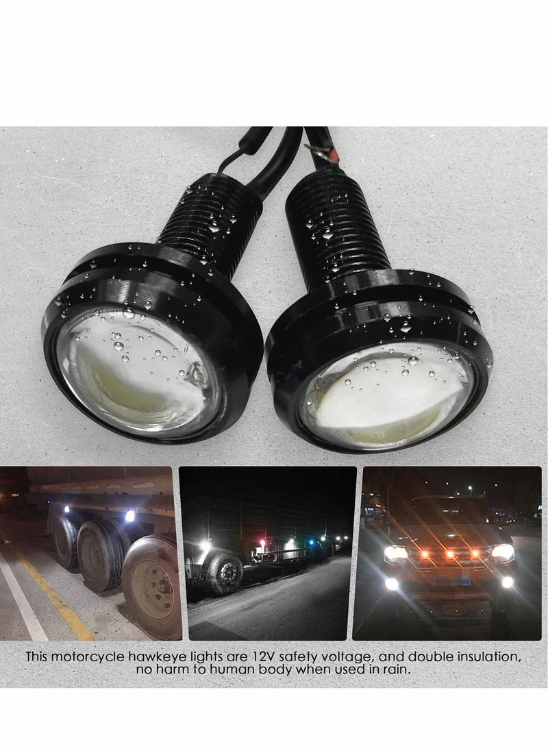 Y&D - Motorcycle Spotlight, 2Pcs Mirror Front Light, for Motorbike Truck Je-ep Car Boat Auxiliary Lights, Blue - Image 1
