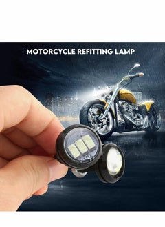 Y&D Motorcycle Spotlight, 2Pcs Mirror Front Light, for Motorbike Truck Je-ep Car Boat Auxiliary Lights, Blue  - Image 3