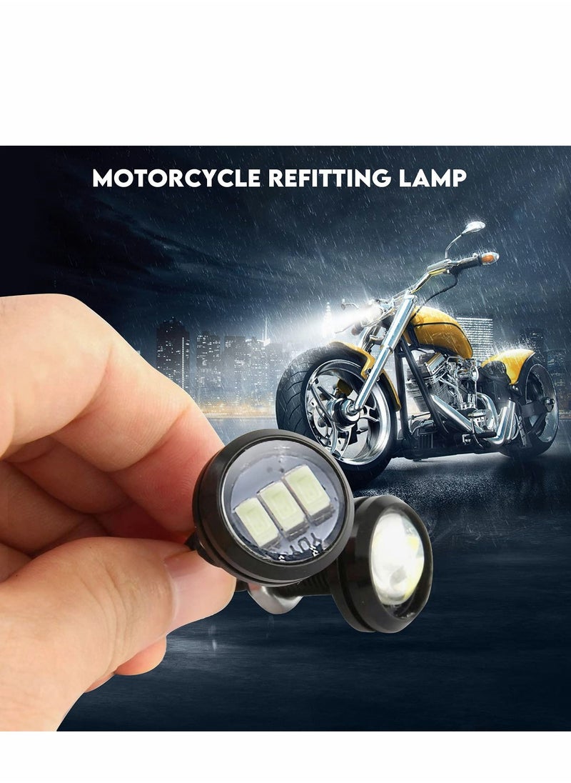 Y&D - Motorcycle Spotlight, 2Pcs Mirror Front Light, for Motorbike Truck Je-ep Car Boat Auxiliary Lights, Blue - Image 1