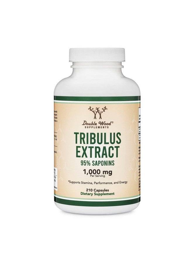 Double Wood Supplements Tribulus Terrestris for Men (Purest 95% Saponin Content) 210 Capsules, 1,000mg Concentrated Fruit Extract (Third Party Tested, Vegan Safe, Non-GMO) for Stamina and Energy by Double Wood - Image 1