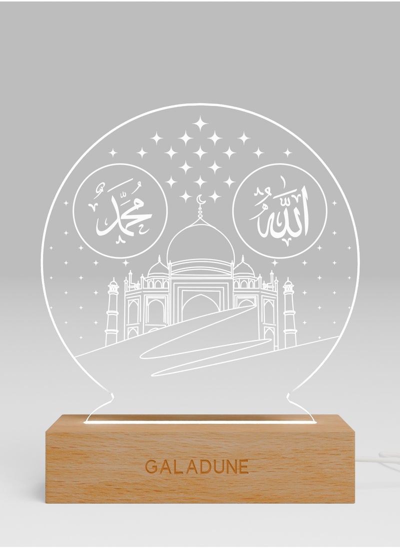 GALADUNE LED Acrylic Night Light with Mosque Calligraphy Pattern, Suitable for Ramadan and Islamic Celebrations, Home Decor, Cafe Decoration, Night Lighting  - Image 5