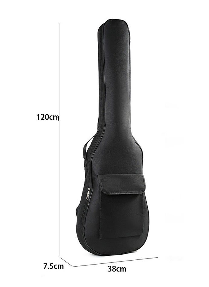 Generic 46 Inch Electric Bass Guitar Bag Double Straps 4-String Bass Guitar Case 5mm Cotton Thickening Pad Soft Cover Waterproof Backpack Electric Guitar Portable Bag  - Image 2