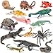 THINKBAY 14PCS Reptile Animal Figurines ToysDesert Amphibians Sand Toys with AxolotlLizardSnakeSpiderKomodo DragonAlligatorRainforest Cold Blooded Plastic Animals Figures Party Favors for Kids - Image 2