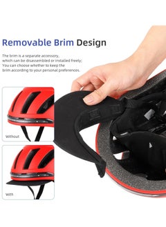 يو إل آي بي Ulip Smart Bicycle Helmet with Front Rear LED Light Detachable Visor and Lining for Adults Men Women Bike Skateboard Cycling Roller Scooter Commute  - Image 4