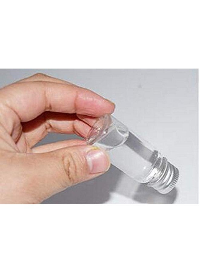 Quupy 24Pcs Empty Refillable Pet Transparent Cosmetic Cylinder Bottle With Black Flip Lid Plastic Travel Sample Packing Storage Container Can For Lotion Toner Essential Oil Cream Shampoo (15Ml0.5 Oz) - Image 5