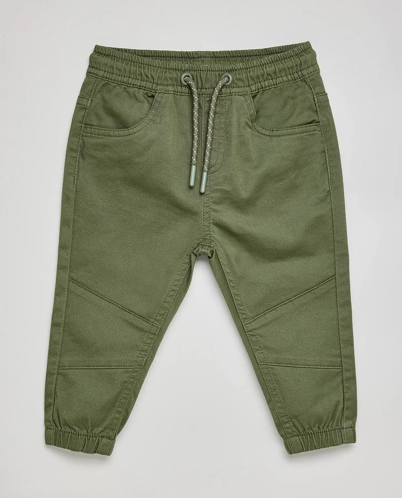 أر أند بي Solid Jogger Pants With Drawstring Waist