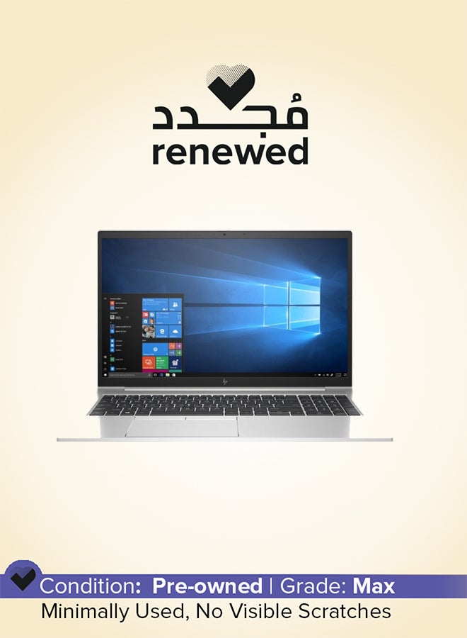 HP لابتوب HP EliteBook 855 G8 المجدد، AMD Ryzen 3 Pro 5400U، 256GB SSD، 16GB RAM، رسومات AMD Radeon، شاشة 15.6 بوصة بدقة Full HD، ويندوز 11 برو – فضي - Image 1