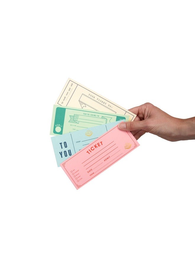 Suck UK - Blank Ticket Book | Gift Voucher Book | Date Night Cards | Gifts For Him | Gifts For Her | Boyfriend Coupon Book | Blank Book | Birthday Vouchers | Hard Backed - Image 1