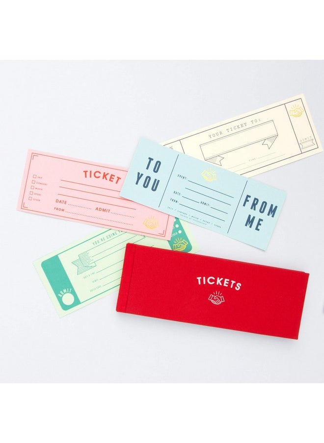 Suck UK - Blank Ticket Book | Gift Voucher Book | Date Night Cards | Gifts For Him | Gifts For Her | Boyfriend Coupon Book | Blank Book | Birthday Vouchers | Hard Backed - Image 1