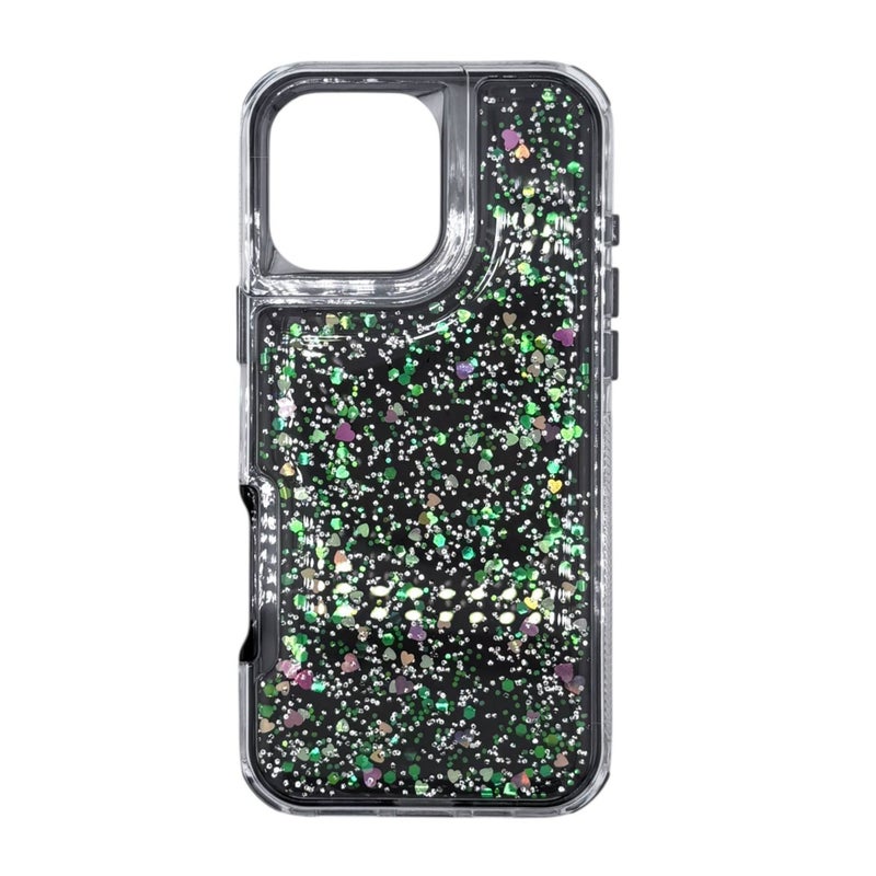 TEXOS CA-06 Sparkle Heart Glitter Phone Case for iPhone 12 Pro Max - Image 3