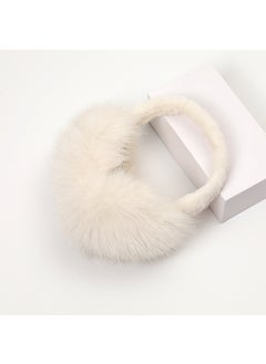 New Faux Fox Fur Shiny Earmuffs Fashion Warm Autumn Winter White
