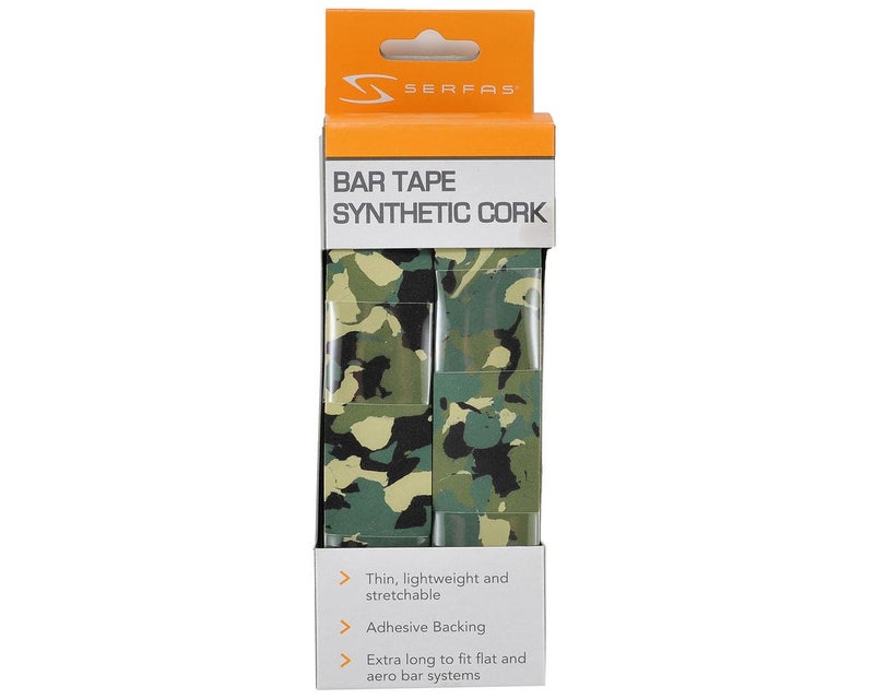 Serfas Cork Bar Tape, Camo/Green - Image 2