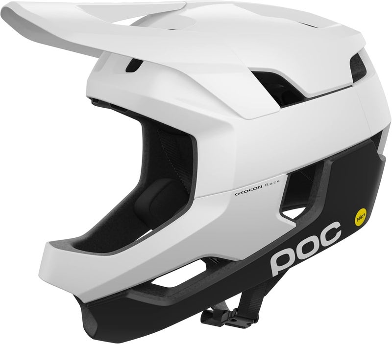 POC Otocon Race MIPS Full Face Helmet - Hydrogen White/Uranium Black Matt - Image 1