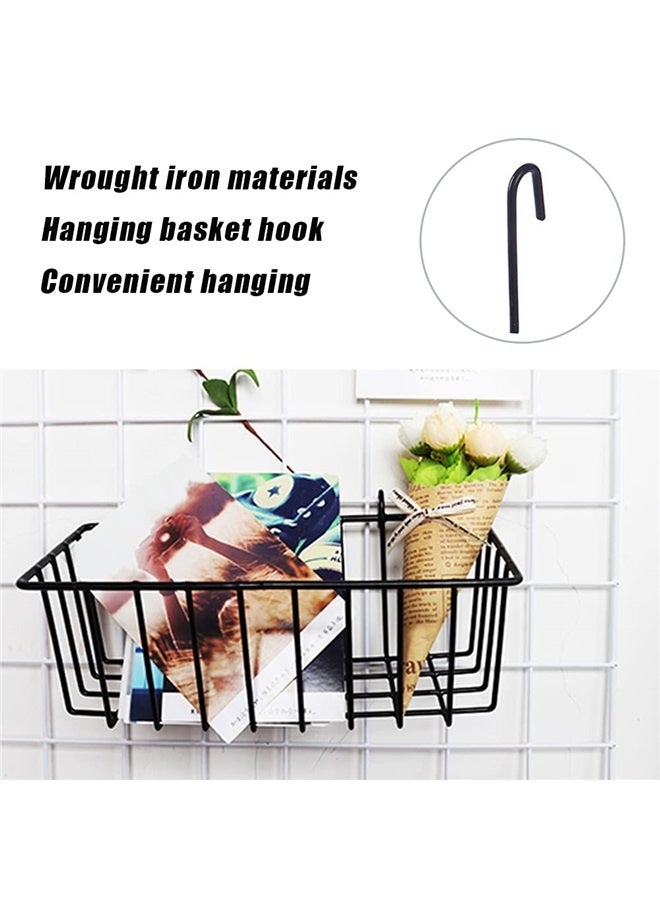 3 Pack Wall Grid Panel Hanging Wire Basket,Wall Storage and Display Basket,Grid Wall Storage Basket for Kitchen,Black - Image 4