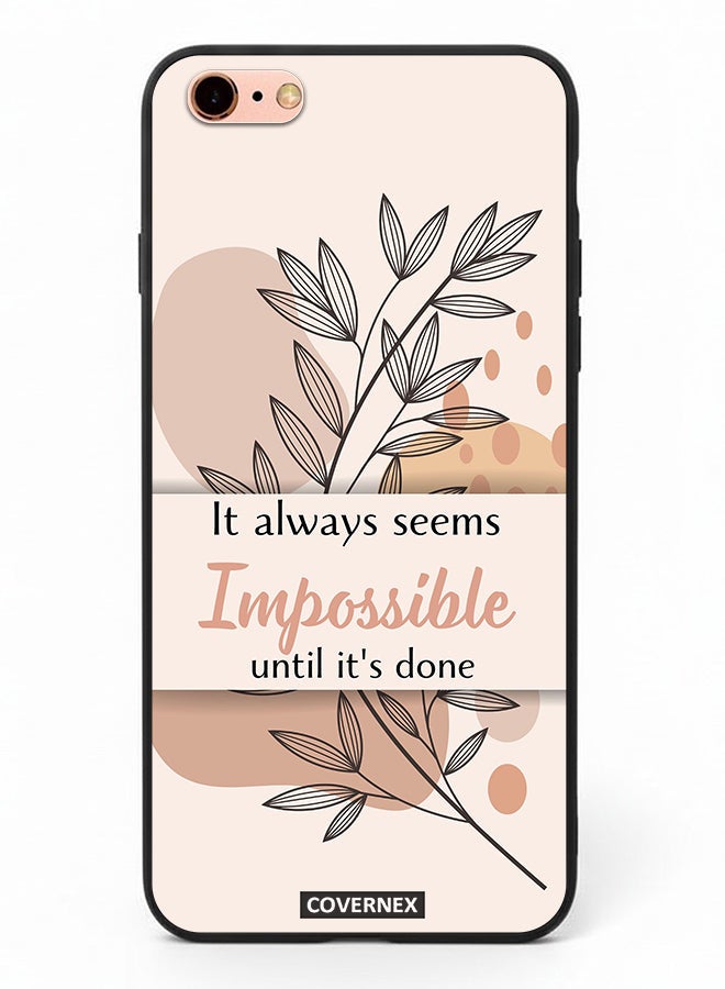 Covernex Apple iPhone 6 Plus Protective Case Cover Printed Featuring Impossible Until It is Done - Image 2