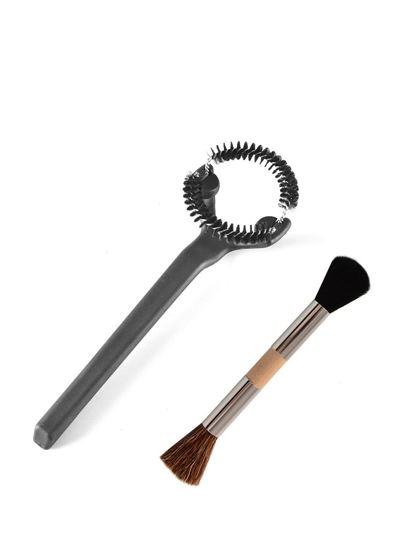 SYOSI Espresso Coffee machine Cleaning Brush Dual Head Coffee Machine Cleaning Brush Set  - Image 1