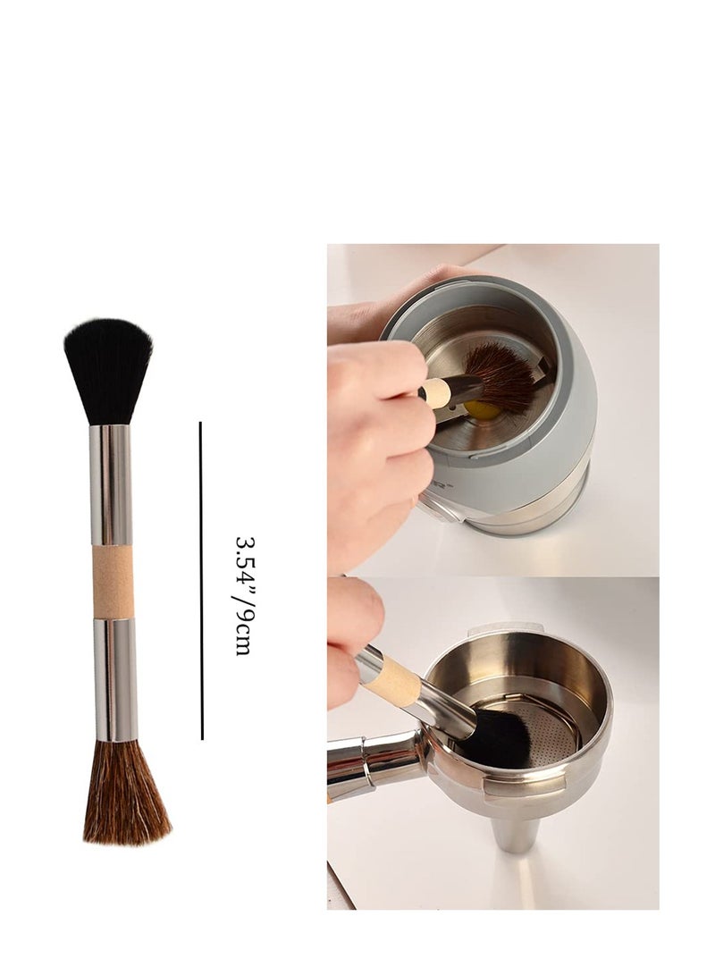 SYOSI Espresso Coffee machine Cleaning Brush Dual Head Coffee Machine Cleaning Brush Set  - Image 3