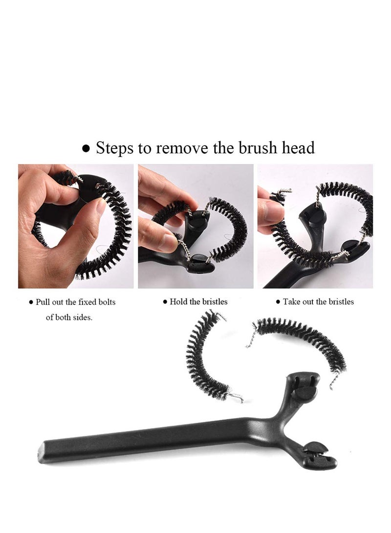 SYOSI Espresso Coffee machine Cleaning Brush Dual Head Coffee Machine Cleaning Brush Set  - Image 2