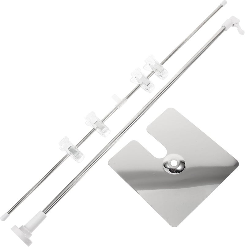 Uonlytech T-shaped Metal Poster Display Stand for Tabletop, Retractable A3 Size Poster Rack with Magnetic Clip, Multipurpose Sign Holder for Office and Store Use - Image 1