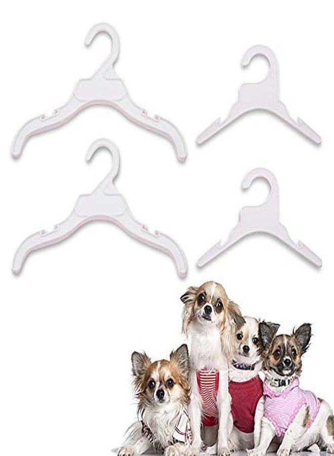 JOBEDE 20PCS Pet Clothes Rack Hangers Adorable Durable Functional Plastic Pet Costume Hangers Dogs Cats Small Baby Toddler Clothes Hangers for Home Pets Photo Studio Baby Photo Studio S/L Size (White) - Image 1
