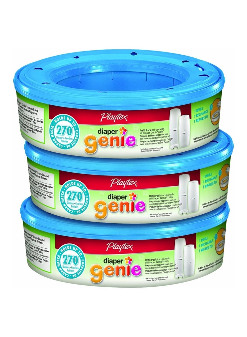 playtex Diaper Genie Refill (810 Count Total - 3 Pack Of 270 Each) - Image 2