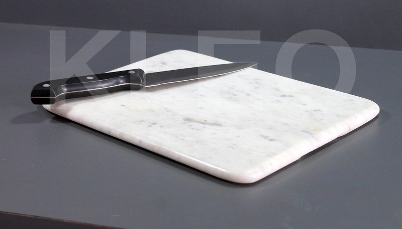 KLEO White Marble Chopping Board Cutting Board Cheese Board Cheese Platter Kitchen Appliance Wine Serve-ware Birthday Anniversary Corporate Gift - 9" x 12" - Image 5
