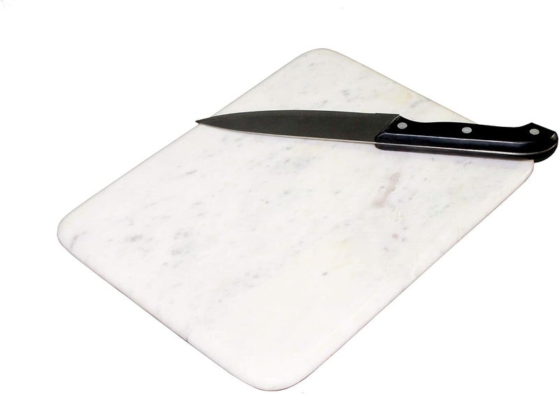 KLEO White Marble Chopping Board Cutting Board Cheese Board Cheese Platter Kitchen Appliance Wine Serve-ware Birthday Anniversary Corporate Gift - 9" x 12" - Image 4
