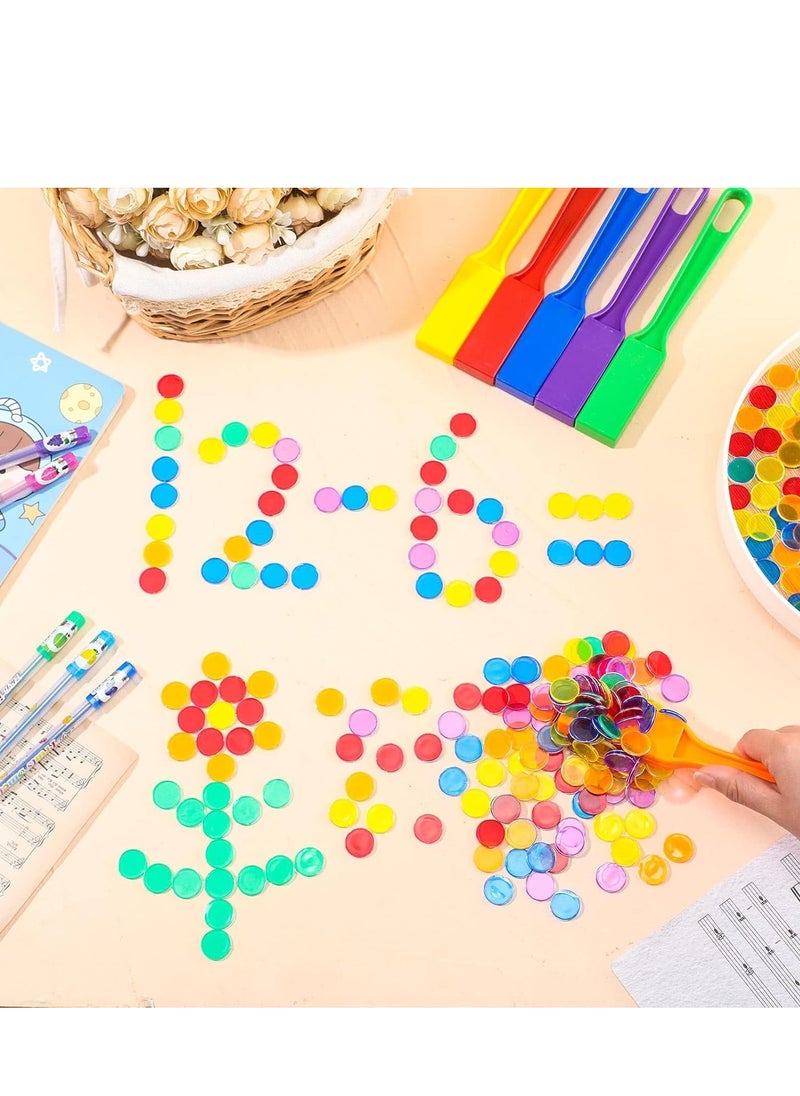 SYOSI - Magnetic bingo chips, Interactive family games, Magnetic wands for kids, Classroom learning tool, Count and sort games, Multiple color markers, Learning through play,  600 Bingo Chips 6 Magnet Wand - Image 1