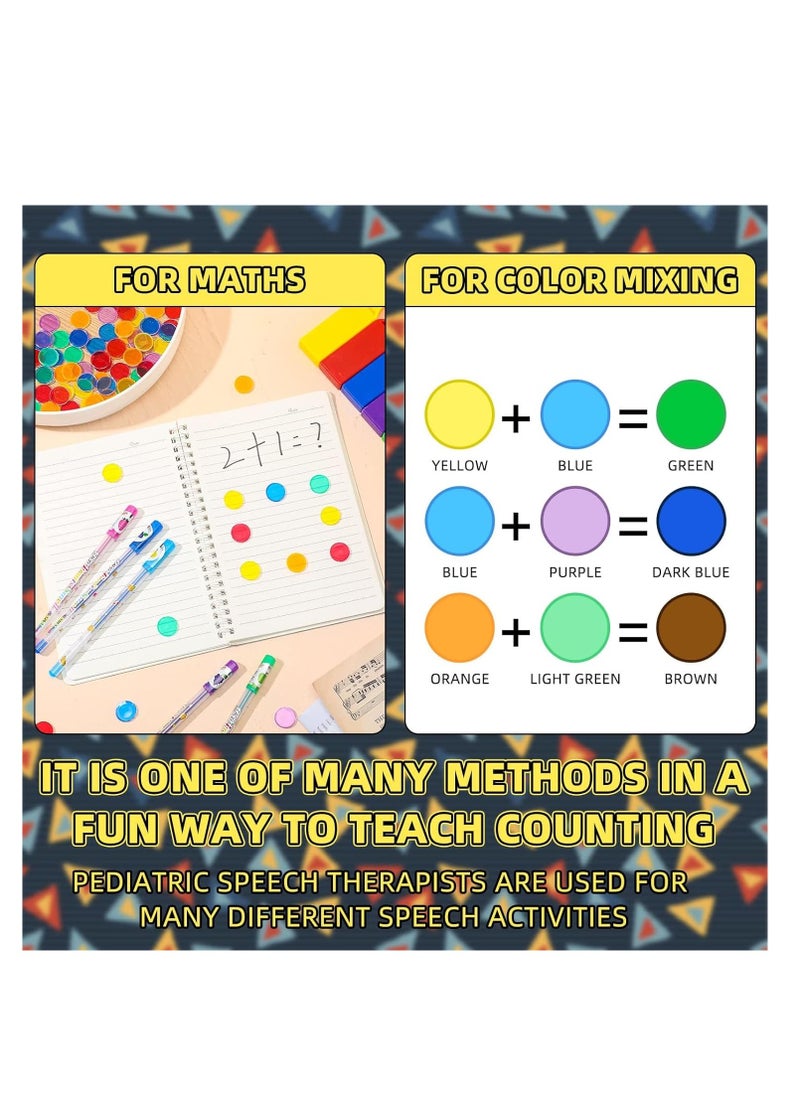 SYOSI - Magnetic bingo chips, Interactive family games, Magnetic wands for kids, Classroom learning tool, Count and sort games, Multiple color markers, Learning through play,  600 Bingo Chips 6 Magnet Wand - Image 1