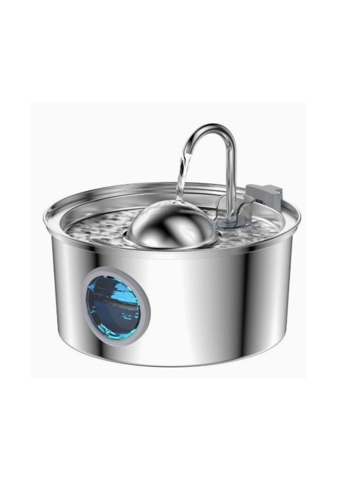 Ding Zap Cat Water Dispenser Ultra quiet Pump  3.2L Automatic Circulating Flow Water Fountain Filtration Intelligent Multiple Pets Water Dispenser Stainless Steelpet water Fountain - Image 2