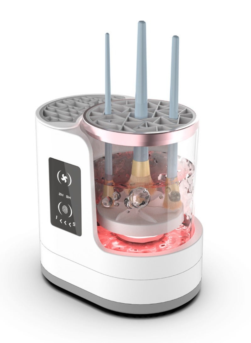 ARUWA Electric Makeup Brush Cleaner Machine, 3 IN 1 Automatic Make up Brush Cleaner with Makeup Brush Dryer,Portable USB Deep Quick Cleaning Tools for All Size Makeup Brush Set, Blush Brush, Sponges - Image 2