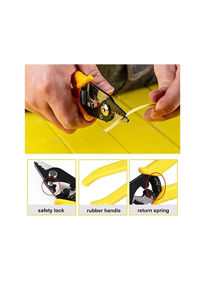 PROMASS - promass Fiber Optic Stripper 3 Hole, Precision Wire Stripper for Installers and Electricians Safe Not Hurt Wire Fiber Strippers with 6" Handle for Jacket Buffer and Coating Stripping - Image 1