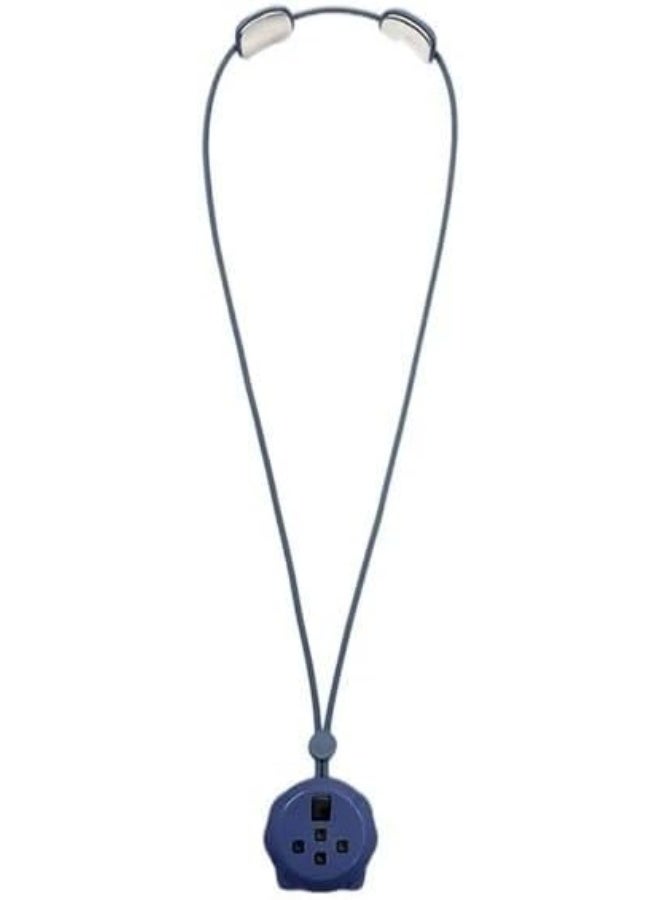 Generic Portable Neck Massager Necklace, Hanging Shoulder Massager with USB Charging (BLUE)  - Image 1
