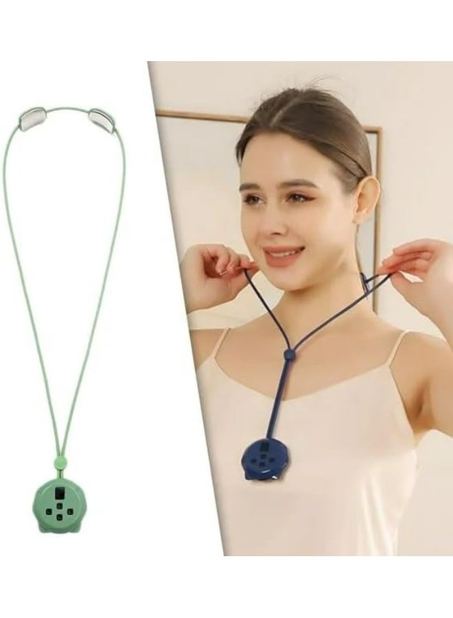 Generic Portable Neck Massager Necklace, Hanging Shoulder Massager with USB Charging (BLUE)  - Image 3