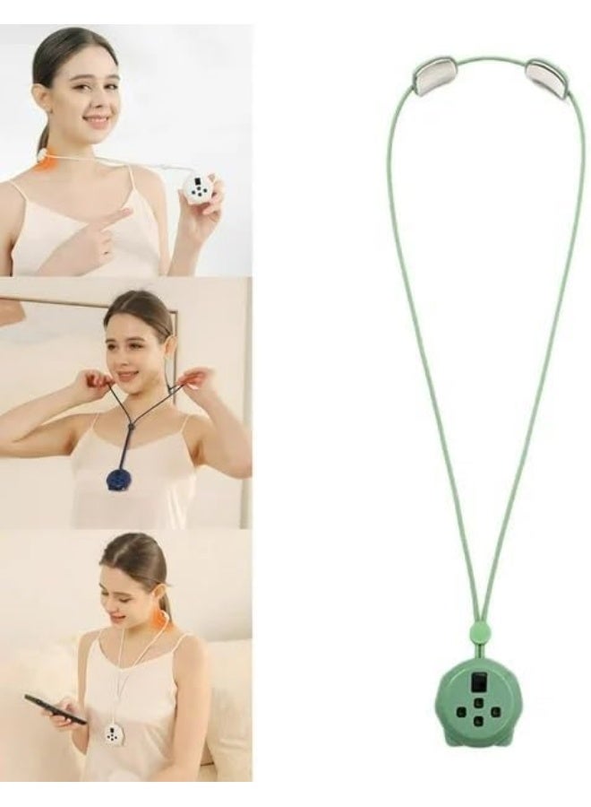 Generic Portable Neck Massager Necklace, Hanging Shoulder Massager with USB Charging (BLUE)  - Image 5