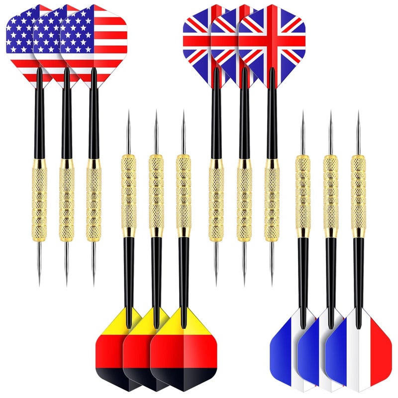 Canbee Steel and Bras Darts, Stainless Steel Needle Tip Dart, Pain Pastic and Magnatic Darts | Ideal for Party Game Entertainment Adult Teenager and Kids (Flag Dart 3) - Image 2