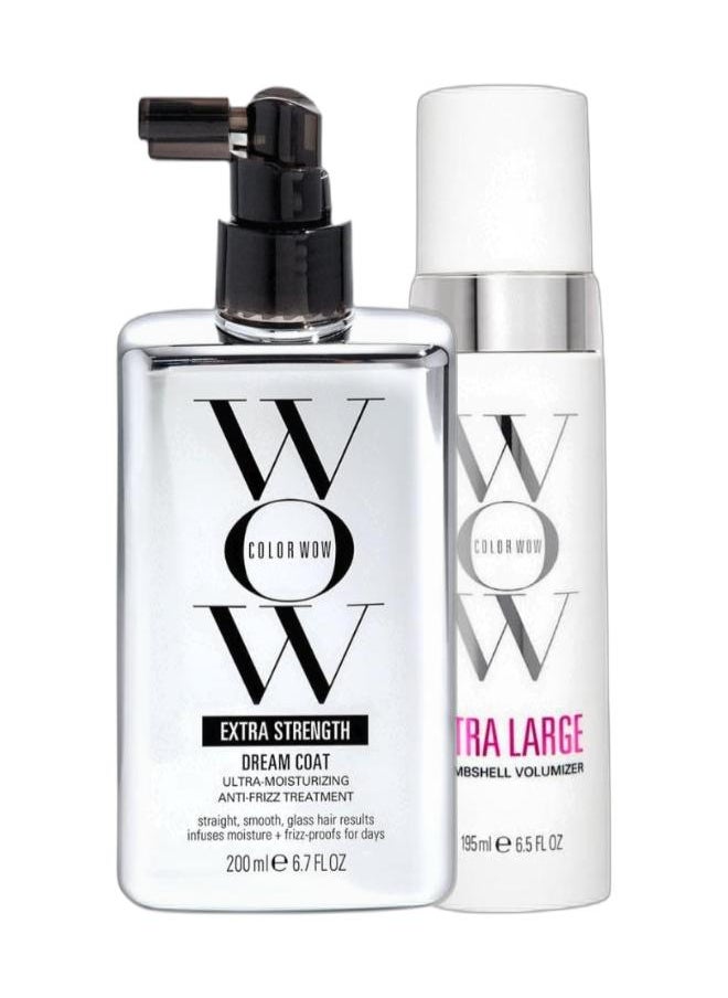 Color Wow Frizz Control & Volume Power Duo – Dream Coat Extra Strength 150ml & Color Wow Xtra Volumizer Shampoo & Conditioner 250ml – Advanced Frizz Control & Lightweight Volume for All Hair Types  - Image 1