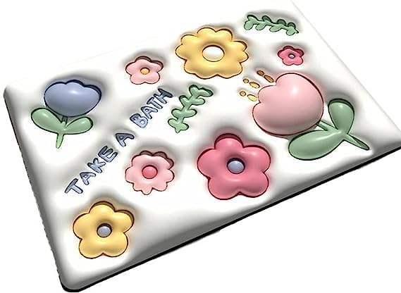 PAVITYAKSH 3D Bathroom MATBathroom Door Mat | 3D Visual Bathtub Mats | Anti-Slip Quick Drying Absorbent Sink Floor Rug - Image 1