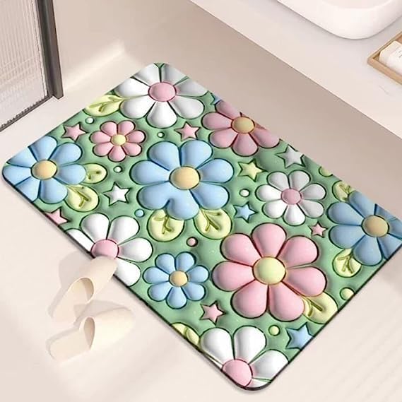 PAVITYAKSH 3D Bathroom MATBathroom Door Mat | 3D Visual Bathtub Mats | Anti-Slip Quick Drying Absorbent Sink Floor Rug - Image 2