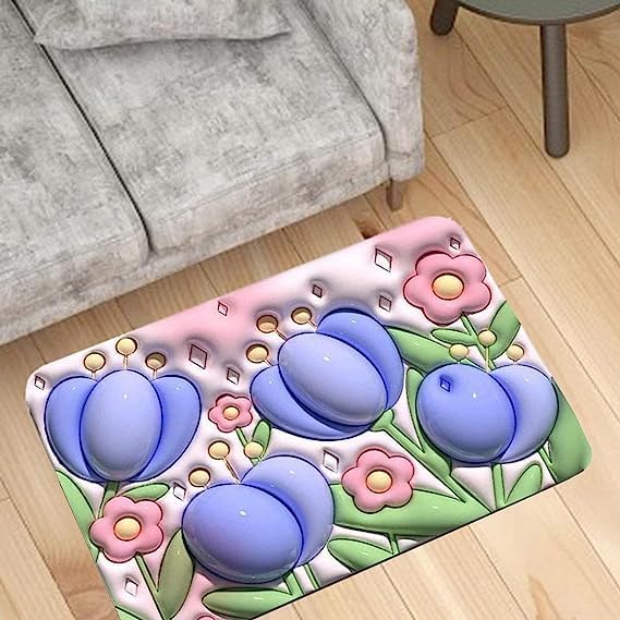 PAVITYAKSH 3D Bathroom MATBathroom Door Mat | 3D Visual Bathtub Mats | Anti-Slip Quick Drying Absorbent Sink Floor Rug - Image 4