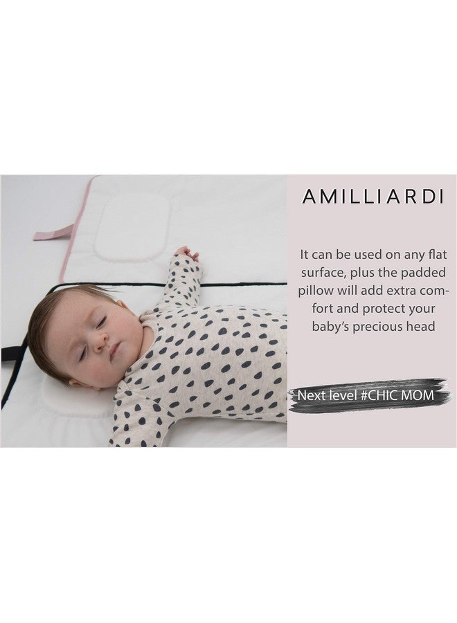 AMILLIARDI Portable Diaper Changing Pad Stylish & Chic by AMILLIARDI for Travel w/Baby, Infant & Newborn, Changing Mat Portable (Grey) - Image 3