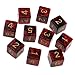 Yiotfandoll 10PCS Polyhedral Dice D6 Dice 16mm Acrylic 6 Sided Dice Double Colors Game Dice for RPG MTG DND Dice Table Games Red Black - Image 4