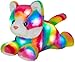 Glow Guards Light up Rainbow Cat Stuffed Animal Soft Kitty Plush Toy with LED Night Light Christmas Childrens Day Birthday Gifts for Toddlers Kids Boys and Girls Children 13 - Image 4
