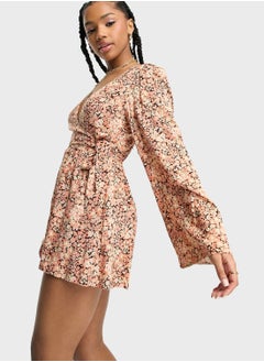 Miss Selfridge V-Neck Printed Playsuit  - Image 2