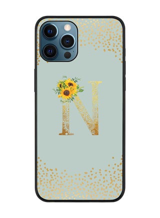 Rugged Black edge case for Apple iPhone 12 Pro Slim fit Soft Case Flexible Rubber Edges Anti Drop TPU Gel Thin Cover - Custom Monogram Initial Letter Floral Pattern Alphabet - N (Light Grey ) - pzsku/Z356BBECE6D71EF2D8CECZ/45/_/1673880502/4dc82ab4-7795-448f-8213-a2d45264b5a7