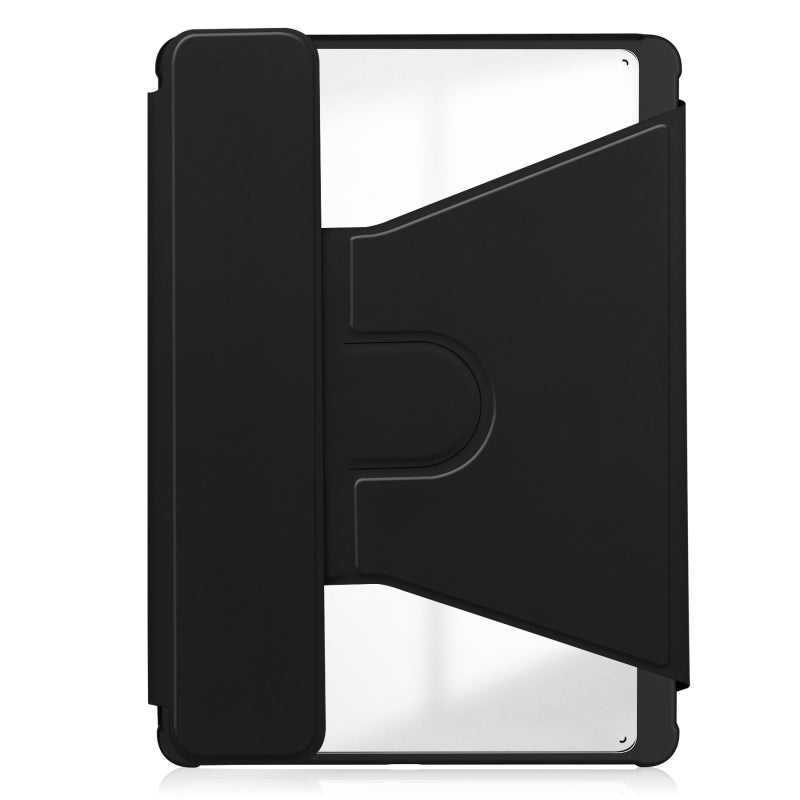 erorex For Ipad Pro 11 2024 Transparent Rotation Smart Leather Tablet Case With Keyboard(Black) - Image 3