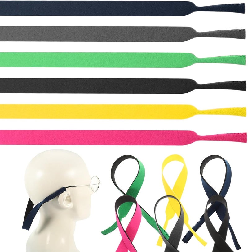 6pcs Sports Eyeglass Strap Set Eyewear Lanyard Rope for Swimming Skiing Outdoor Activities Adjustable Safety Glasses Holder for Men and Women - Image 1