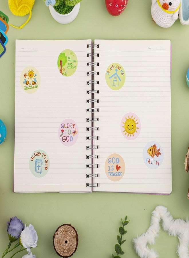 WSICSE 600 Pcs Christian Bible Stickers for Kids, 24 Styles Jesus Faith Scripture Stickers for Art Crafts Sunday School Supplies and Christian Party, 1.5 Inch - Image 5